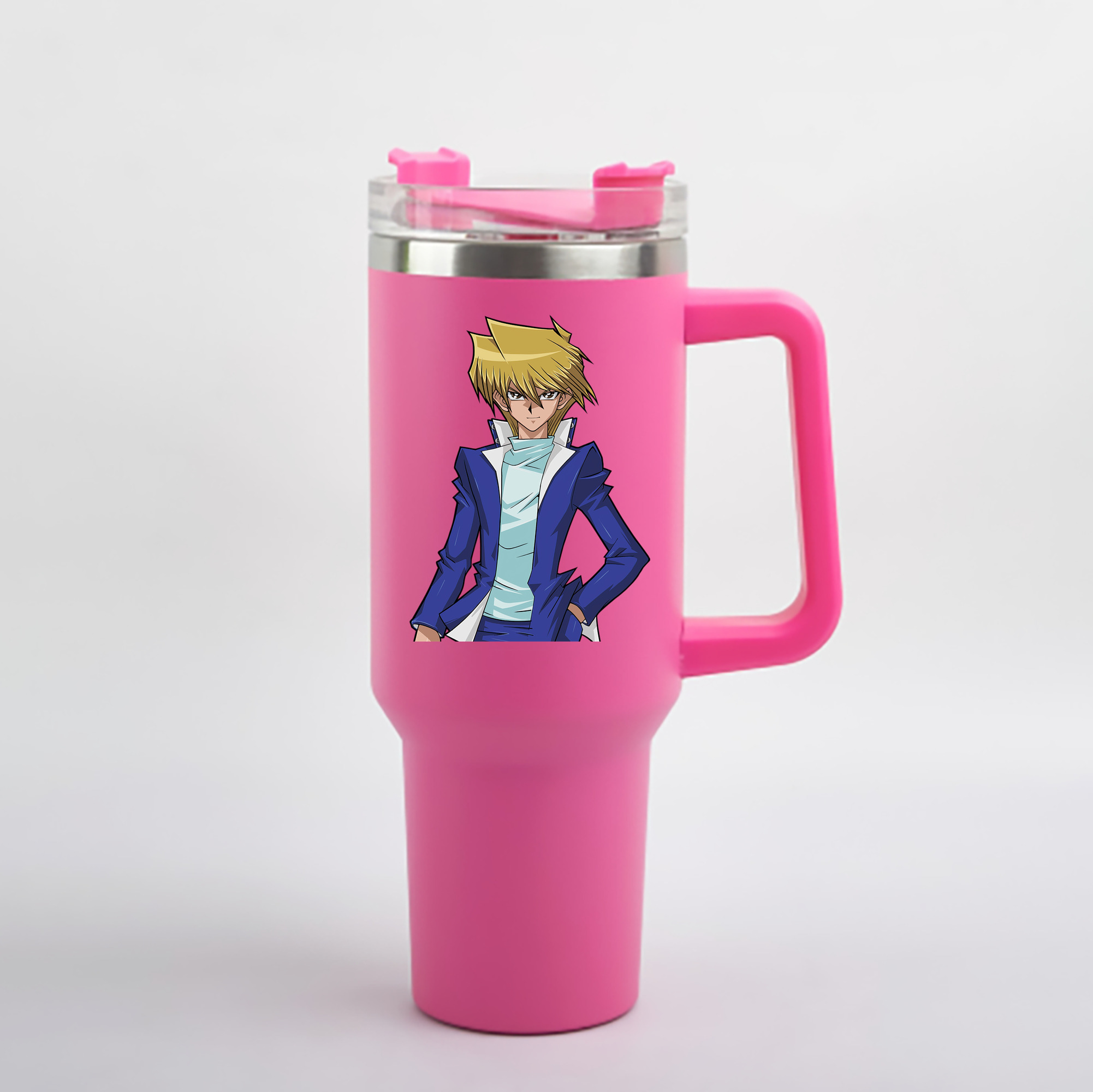 （画像用） 遊☆戯☆王 Yu-Gi-Oh! 1200mL車用タンブラー - クリスタルステッカー（プラスチックストロー付き）